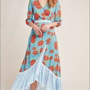 Farm Rio Suzanne Floral Wrap Dress size Small